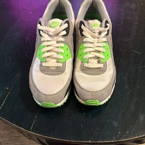 Nike Gray and Green Sneakers